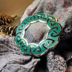 Enamel Green Celtic Knot Scarf Ring Scarf Ring La Vie Bien Enamel Green Celtic Knot Scarf Ring