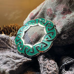 Enamel Green Celtic Knot Scarf Ring Scarf Ring La Vie Bien Enamel Green Celtic Knot Scarf Ring