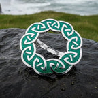 Enamel Green Celtic Knot Scarf Ring Scarf Ring La Vie Bien Enamel Green Celtic Knot Scarf Ring