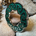 Enamel Green Celtic Knot Scarf Ring Scarf Ring La Vie Bien Enamel Green Celtic Knot Scarf Ring