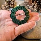 Enamel Green Celtic Knot Scarf Ring Scarf Ring La Vie Bien Enamel Green Celtic Knot Scarf Ring