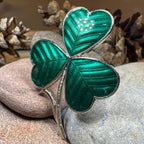 Enamel Green Irish Shamrock Scarf Ring Scarf Ring La Vie Bien Enamel Green Irish Shamrock Scarf Ring