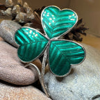 Enamel Green Irish Shamrock Scarf Ring Scarf Ring La Vie Bien Enamel Green Irish Shamrock Scarf Ring