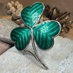 Enamel Green Irish Shamrock Scarf Ring Scarf Ring La Vie Bien Enamel Green Irish Shamrock Scarf Ring
