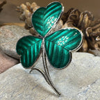 Enamel Green Irish Shamrock Scarf Ring Scarf Ring La Vie Bien Enamel Green Irish Shamrock Scarf Ring