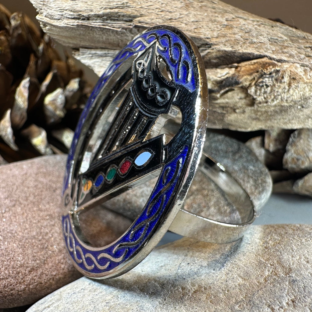 Enamel Irish Celtic Harp Scarf Ring Scarf Ring La Vie Bien Enamel Irish Celtic Harp Scarf Ring