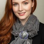 Enamel Irish Celtic Harp Scarf Ring Scarf Ring La Vie Bien Enamel Irish Celtic Harp Scarf Ring