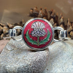 Enamel Scottish Thistle Bracelet for Women Bracelet La Vie Bien Enamel Scottish Thistle Bracelet for Women