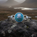 Enamel Scottish Thistle Bracelet for Women Bracelet La Vie Bien Enamel Scottish Thistle Bracelet for Women