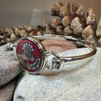 Enamel Scottish Thistle Bracelet for Women Bracelet La Vie Bien Enamel Scottish Thistle Bracelet for Women