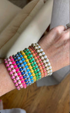 Enamel Stretch Bracelets - Add Clip Charms