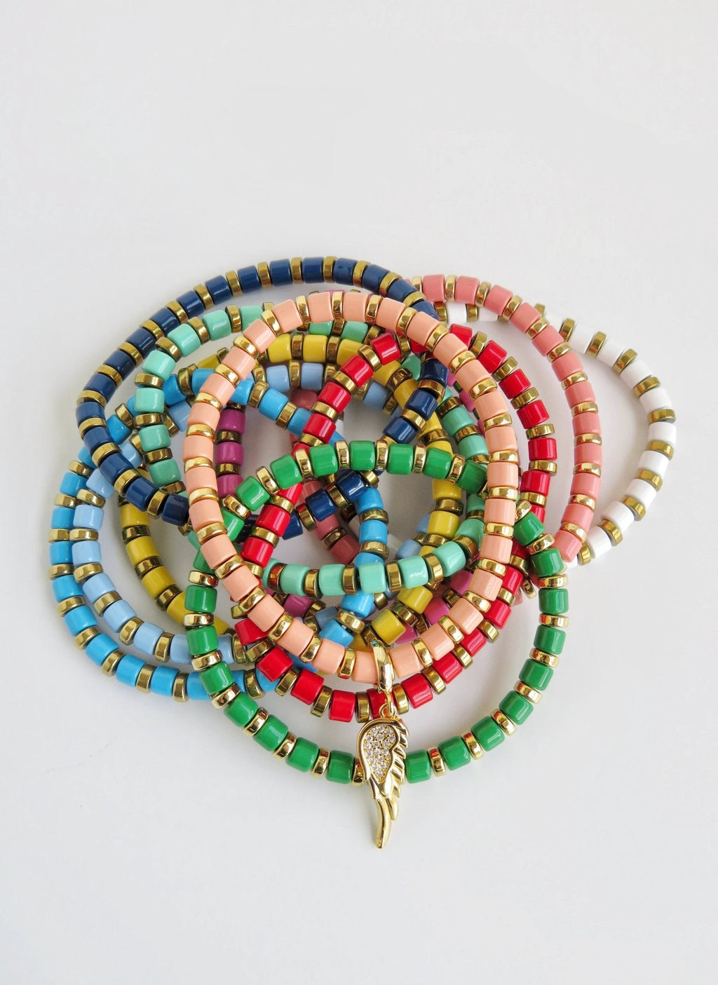 Enamel Stretch Bracelets - Add Clip Charms