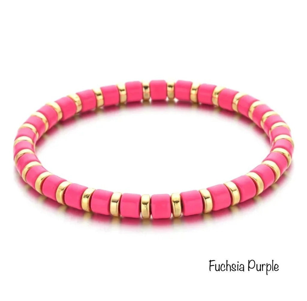 Enamel Stretch Bracelets - Add Clip Charms