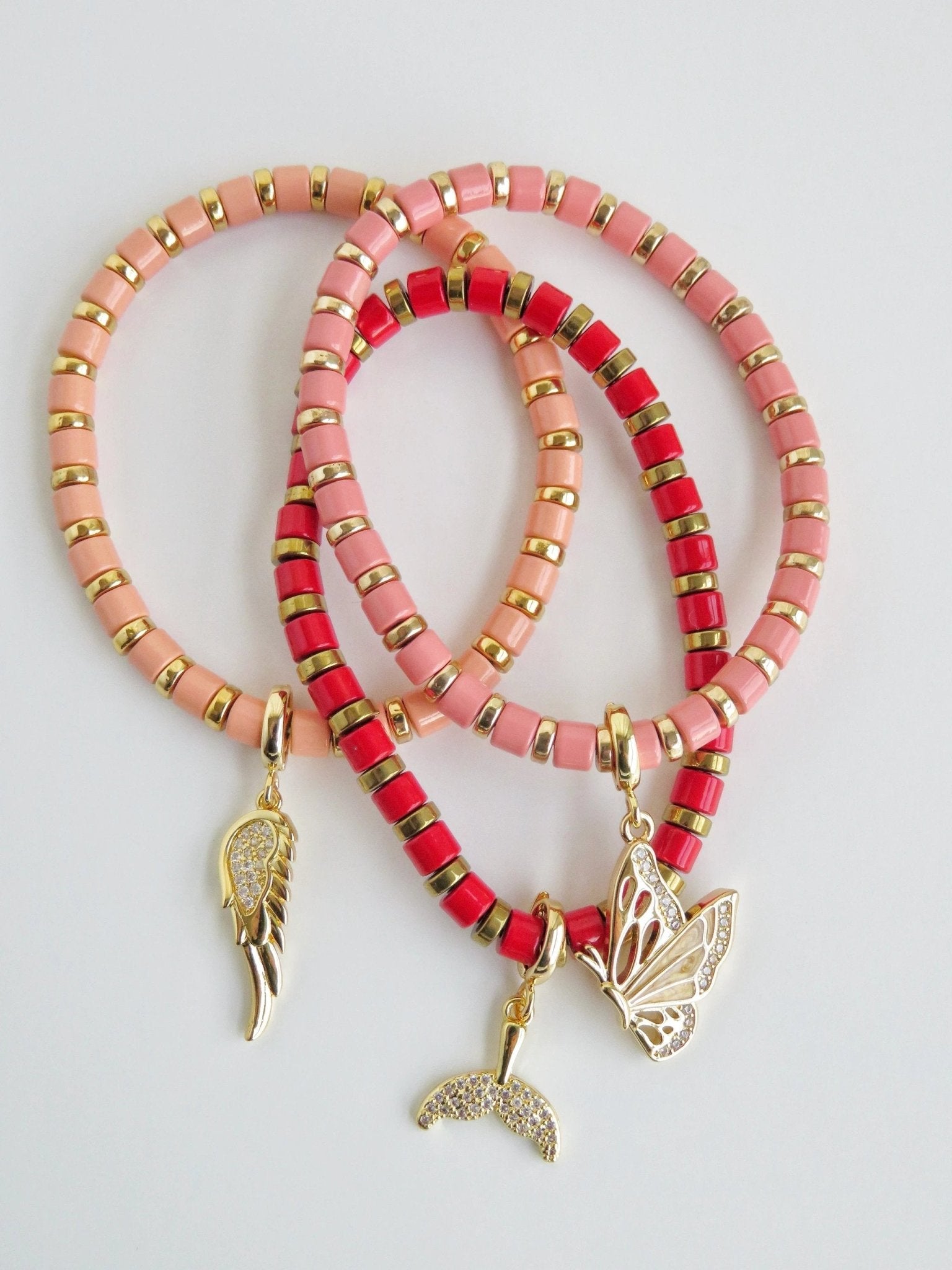 Enamel Stretch Bracelets - Add Clip Charms