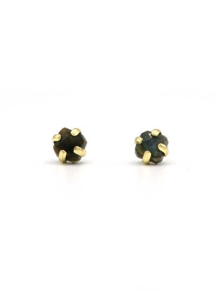 Encaged Labradorite Studs