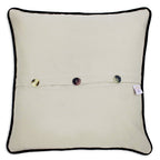 England Hand - Embroidered Pillow Pillows La Vie Bien England Hand - Embroidered Pillow
