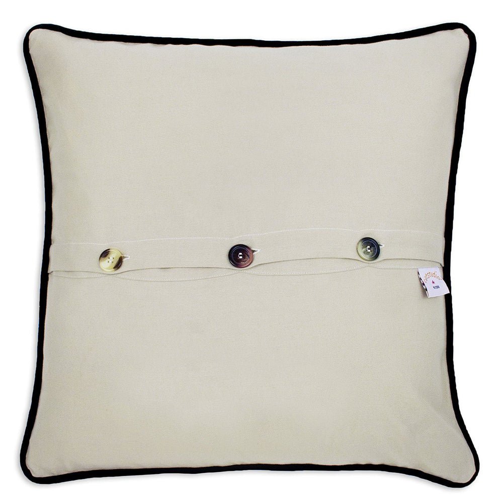 England Hand - Embroidered Pillow Pillows La Vie Bien England Hand - Embroidered Pillow