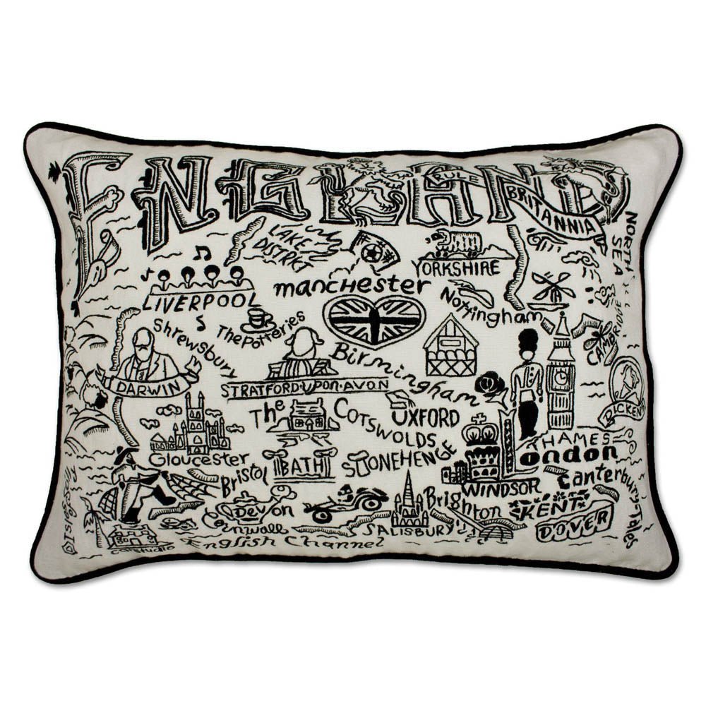 England Hand - Guided Machine Pillow by CatStudio Pillows La Vie Bien England Hand - Guided Machine Pillow by CatStudio
