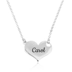 Engrave Heart Necklace La Vie Bien Engrave Heart Necklace