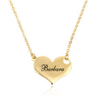 Engrave Heart Necklace La Vie Bien Engrave Heart Necklace