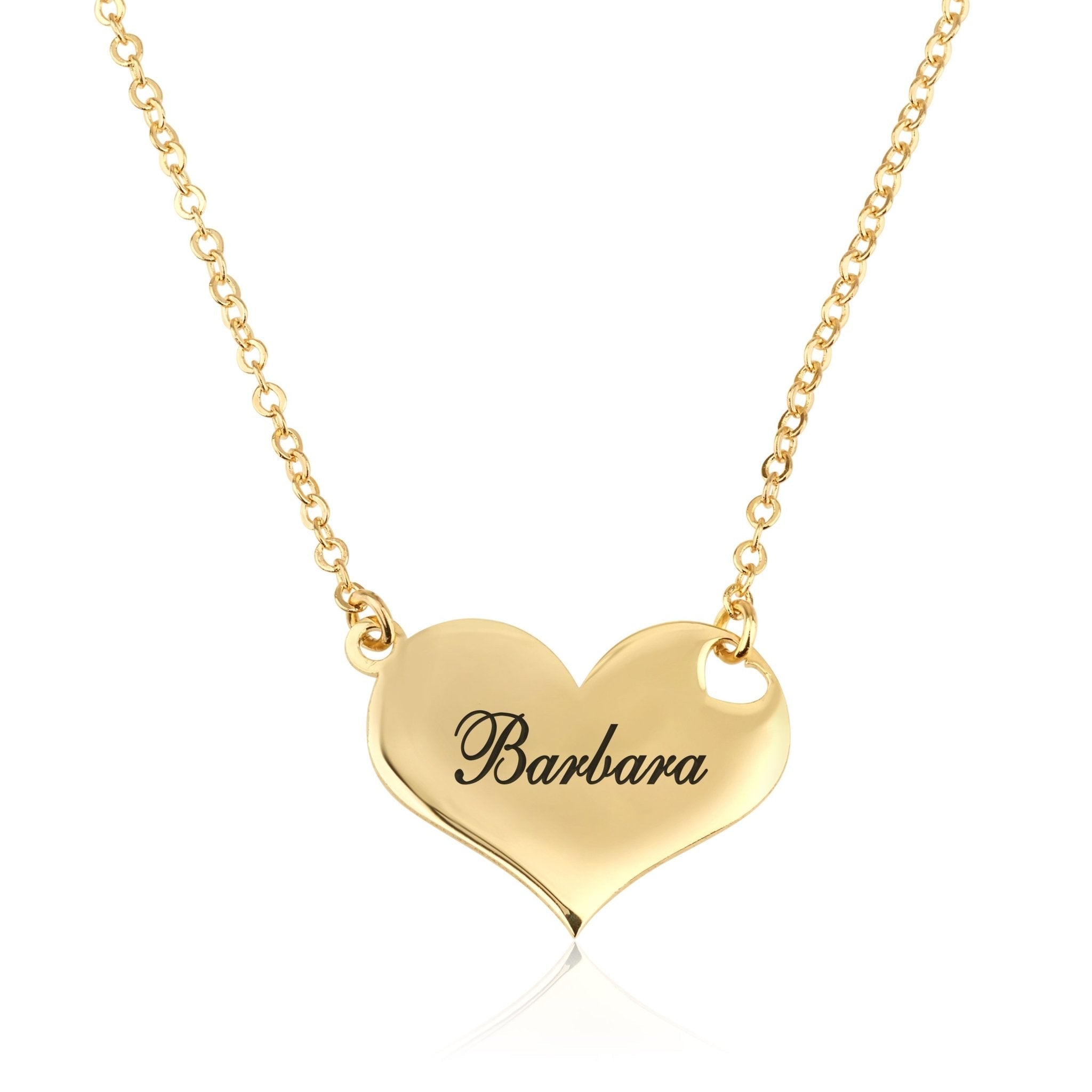 Engrave Heart Necklace La Vie Bien Engrave Heart Necklace