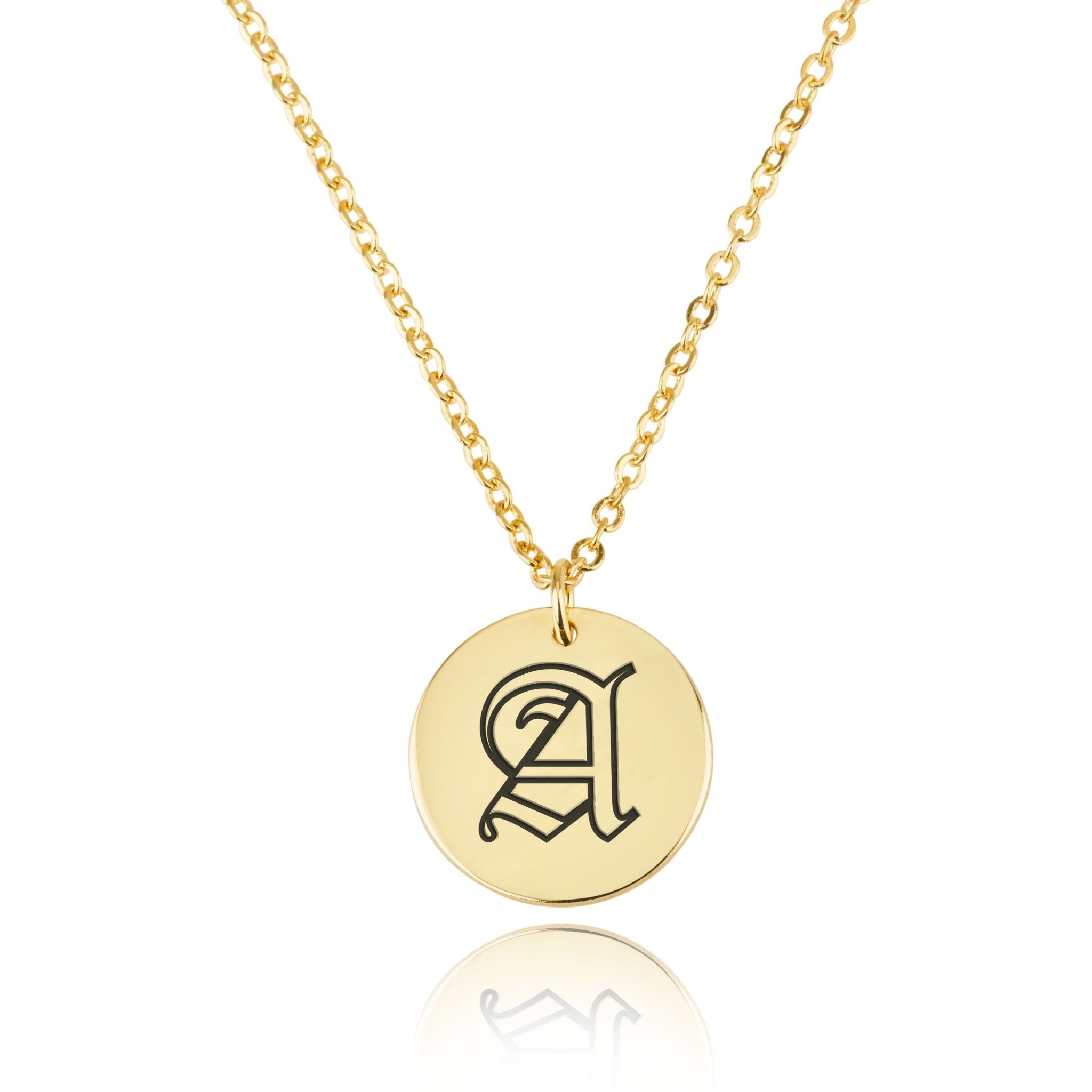 Engraving Letter Necklace La Vie Bien Engraving Letter Necklace