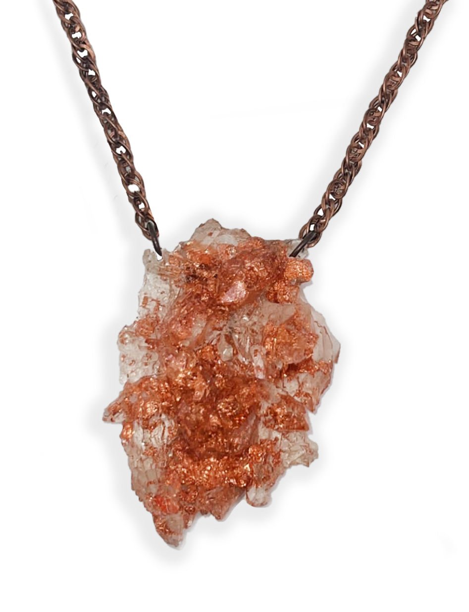Epoxy Copper Leaf Necklace Necklaces La Vie Bien Epoxy Copper Leaf Necklace