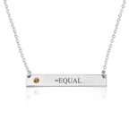 EQUAL Bar Necklace With Birthstone La Vie Bien EQUAL Bar Necklace With Birthstone