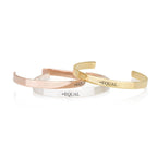 EQUAL Engraved Cuff Bracelet La Vie Bien EQUAL Engraved Cuff Bracelet