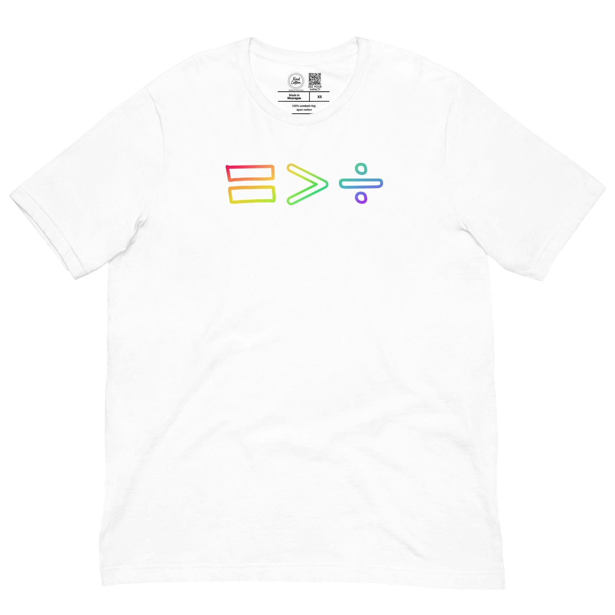 Equality Greater Than Division Classic Tee by Kind Cotton
