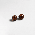 Erika Amber Stud Round Earrings Natural Resin Energetic - Mexico Jewelry La Vie Bien Erika Amber Stud Round Earrings Natural Resin Energetic - Mexico