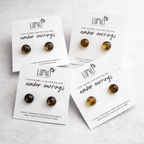Erika Amber Stud Round Earrings Natural Resin Energetic - Mexico Jewelry La Vie Bien Erika Amber Stud Round Earrings Natural Resin Energetic - Mexico