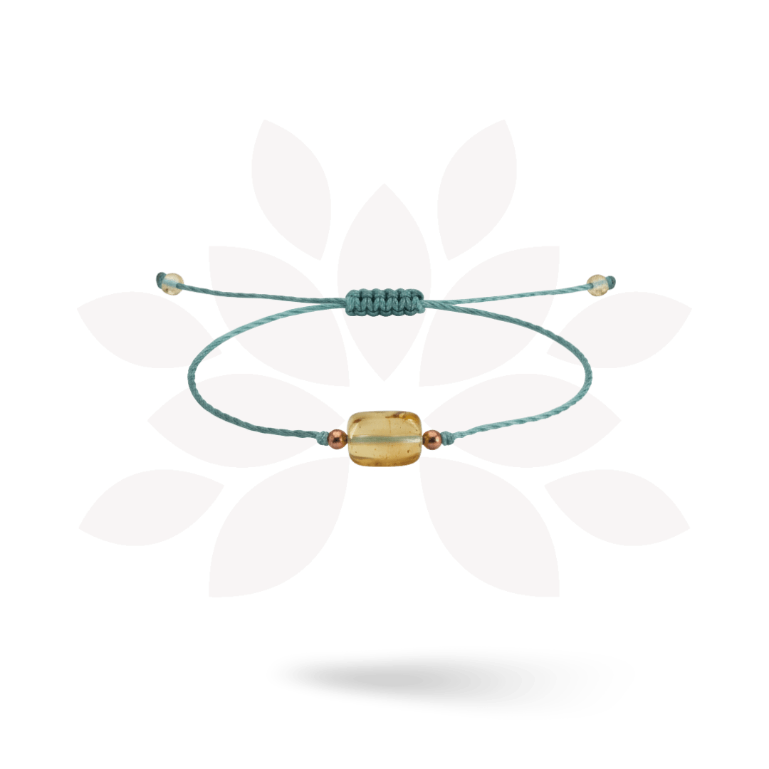 Erika Single Amber Pull String Bracelet - Mexico Bracelets La Vie Bien Erika Single Amber Pull String Bracelet - Mexico