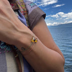 Erika Single Amber Pull String Bracelet - Mexico Bracelets La Vie Bien Erika Single Amber Pull String Bracelet - Mexico