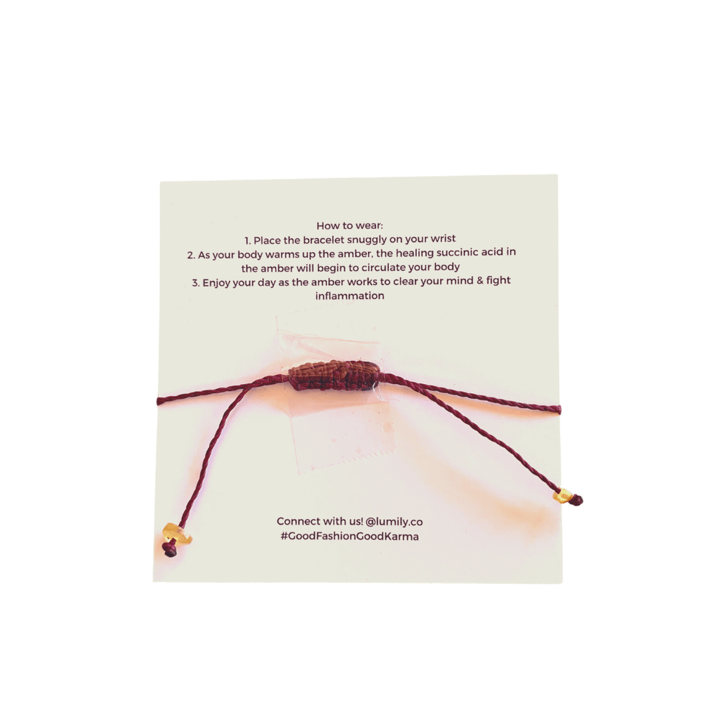 Erika Single Amber Pull String Bracelet - Mexico Bracelets La Vie Bien Erika Single Amber Pull String Bracelet - Mexico
