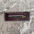 Essential Oil Diffuser Pen in Lemon | Includes 1 ml of Essential Oil and 2 Lava Beads | Refillable by The Bullish Store