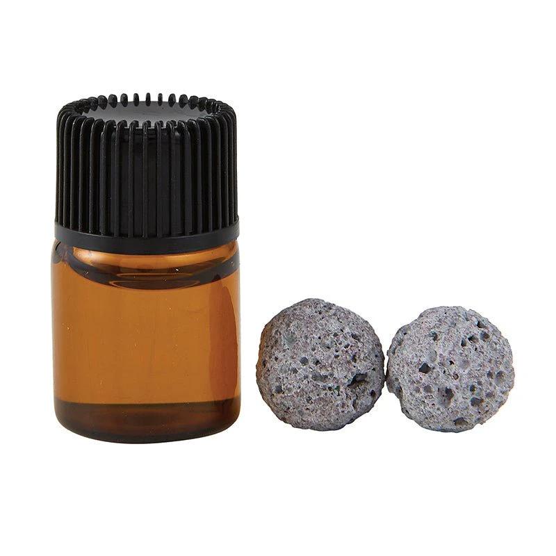 Essential Oil Diffuser Pen in Lemon | Includes 1 ml of Essential Oil and 2 Lava Beads | Refillable by The Bullish Store