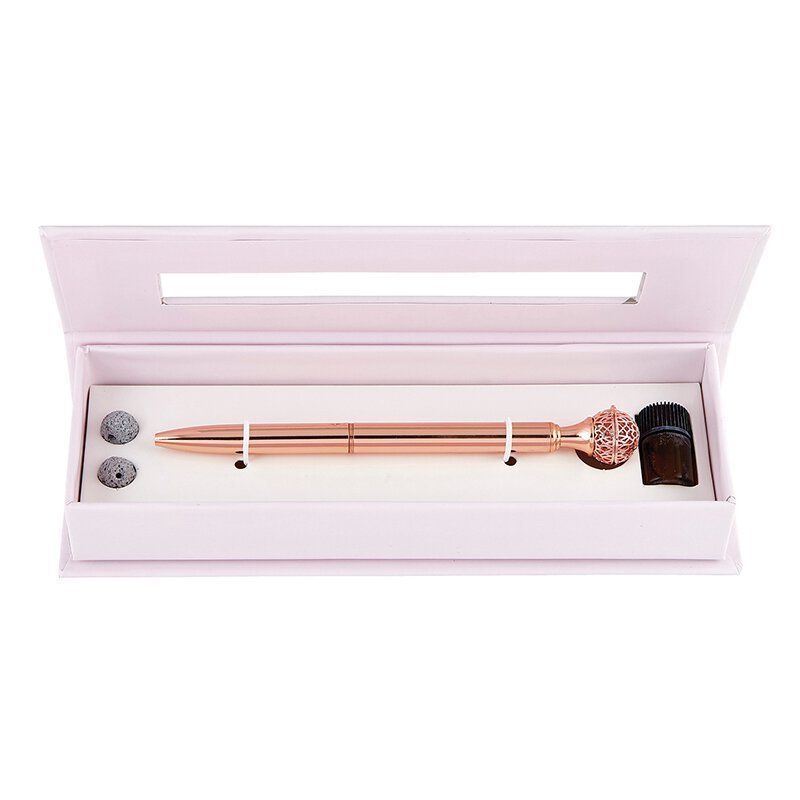 Essential Oil Diffuser Pen in Peppermint | Includes 1 ml of Essential Oil and 2 Lava Beads | Refillable Pen La Vie Bien Essential Oil Diffuser Pen in Peppermint | Includes 1 ml of Essential Oil and 2 Lava Beads | Refillable