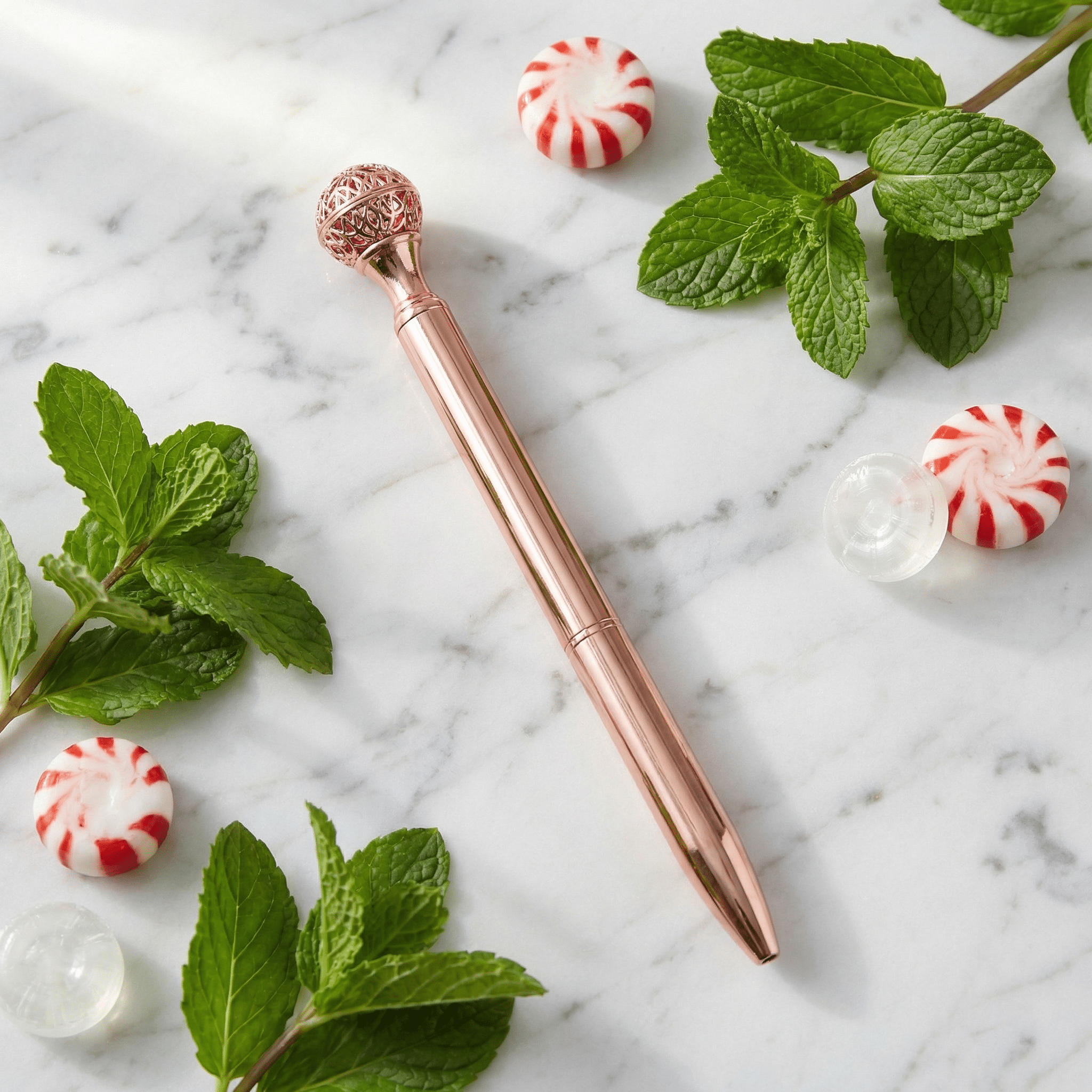 Essential Oil Diffuser Pen in Peppermint | Includes 1 ml of Essential Oil and 2 Lava Beads | Refillable Pen La Vie Bien Essential Oil Diffuser Pen in Peppermint | Includes 1 ml of Essential Oil and 2 Lava Beads | Refillable