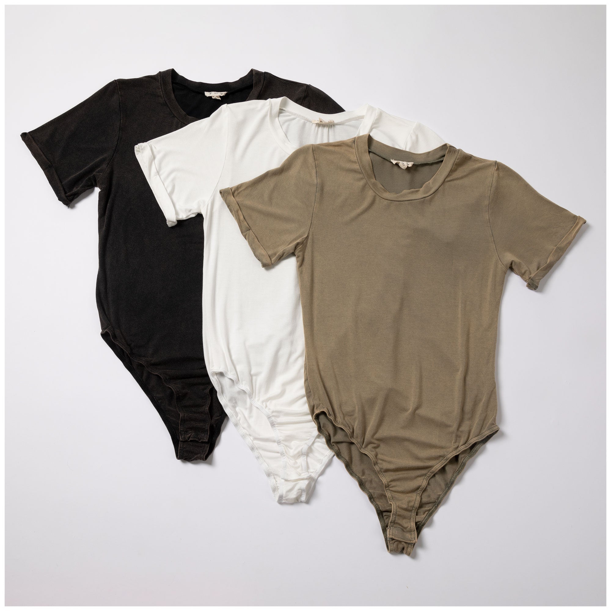 Essential Short Sleeve Bodysuit Short Sleeve & Sleeveless Tunic & Tanks La Vie Bien Essential Short Sleeve Bodysuit