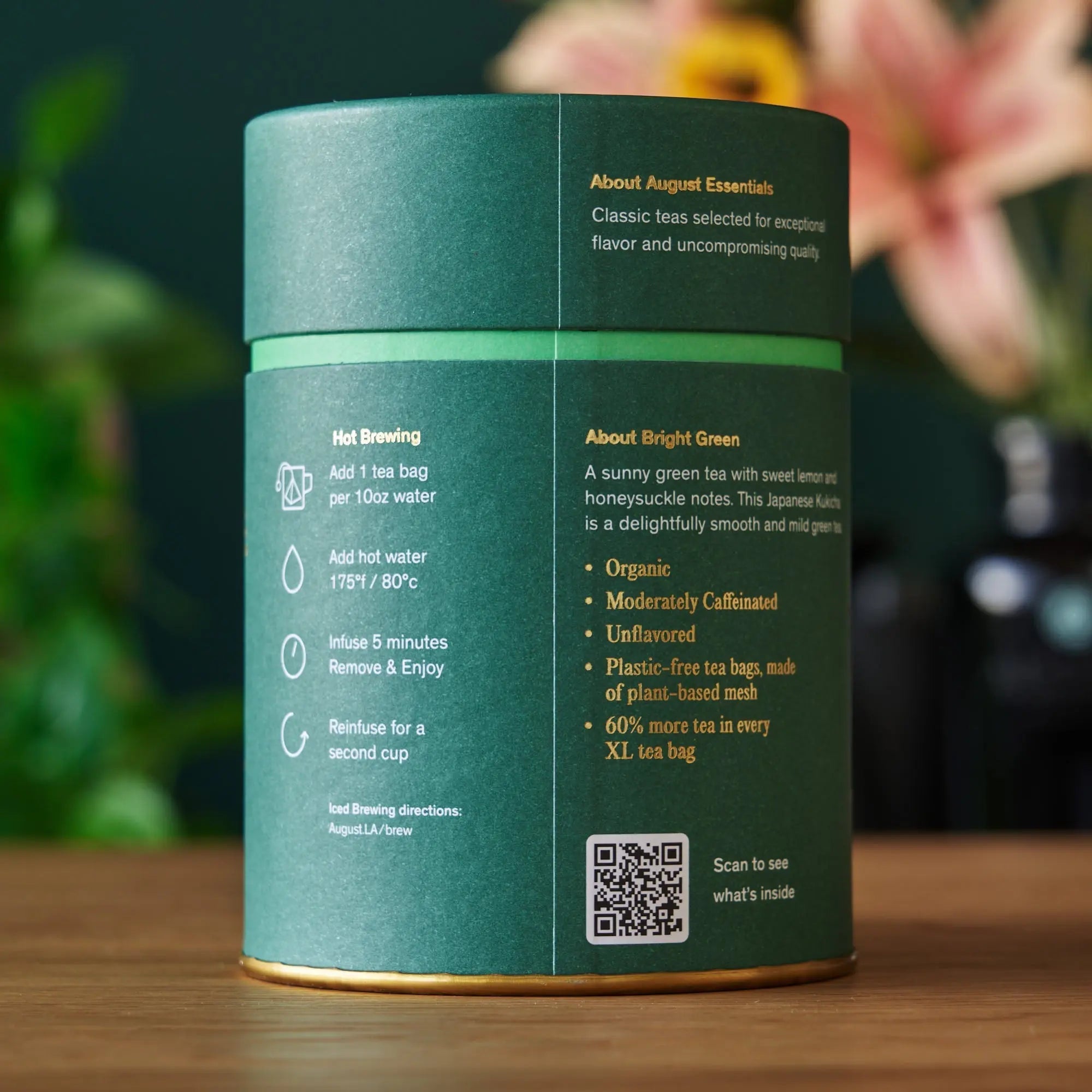 Essentials Bright Green Green Tea - 15 Tea Bags Beverages > Teas > Green Teas La Vie Bien Essentials Bright Green Green Tea - 15 Tea Bags