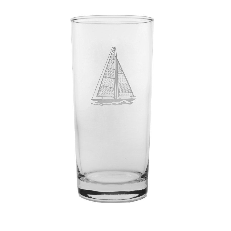 Etched Highball Glass – 15oz Dishes La Vie Bien Etched Highball Glass – 15oz