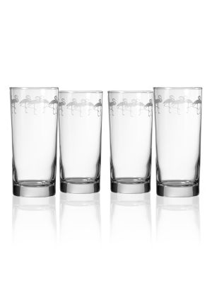 Etched Highball Glass – 15oz Dishes La Vie Bien Etched Highball Glass – 15oz