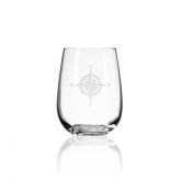 Etched Stemless Wine Glass – 17oz Dishes La Vie Bien Etched Stemless Wine Glass – 17oz