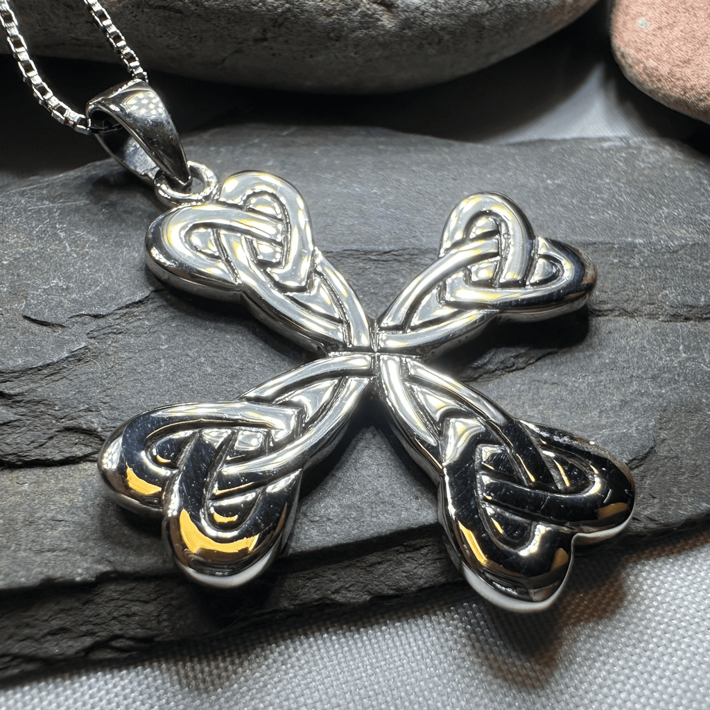 Ethereal Celtic Cross Necklace in Sterling Silver Pendant La Vie Bien Ethereal Celtic Cross Necklace in Sterling Silver