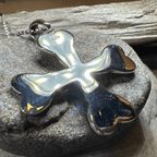 Ethereal Celtic Cross Necklace in Sterling Silver Pendant La Vie Bien Ethereal Celtic Cross Necklace in Sterling Silver
