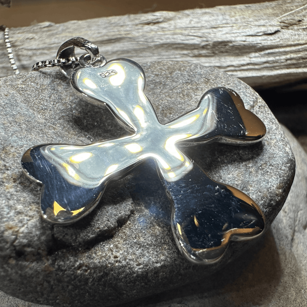 Ethereal Celtic Cross Necklace in Sterling Silver Pendant La Vie Bien Ethereal Celtic Cross Necklace in Sterling Silver