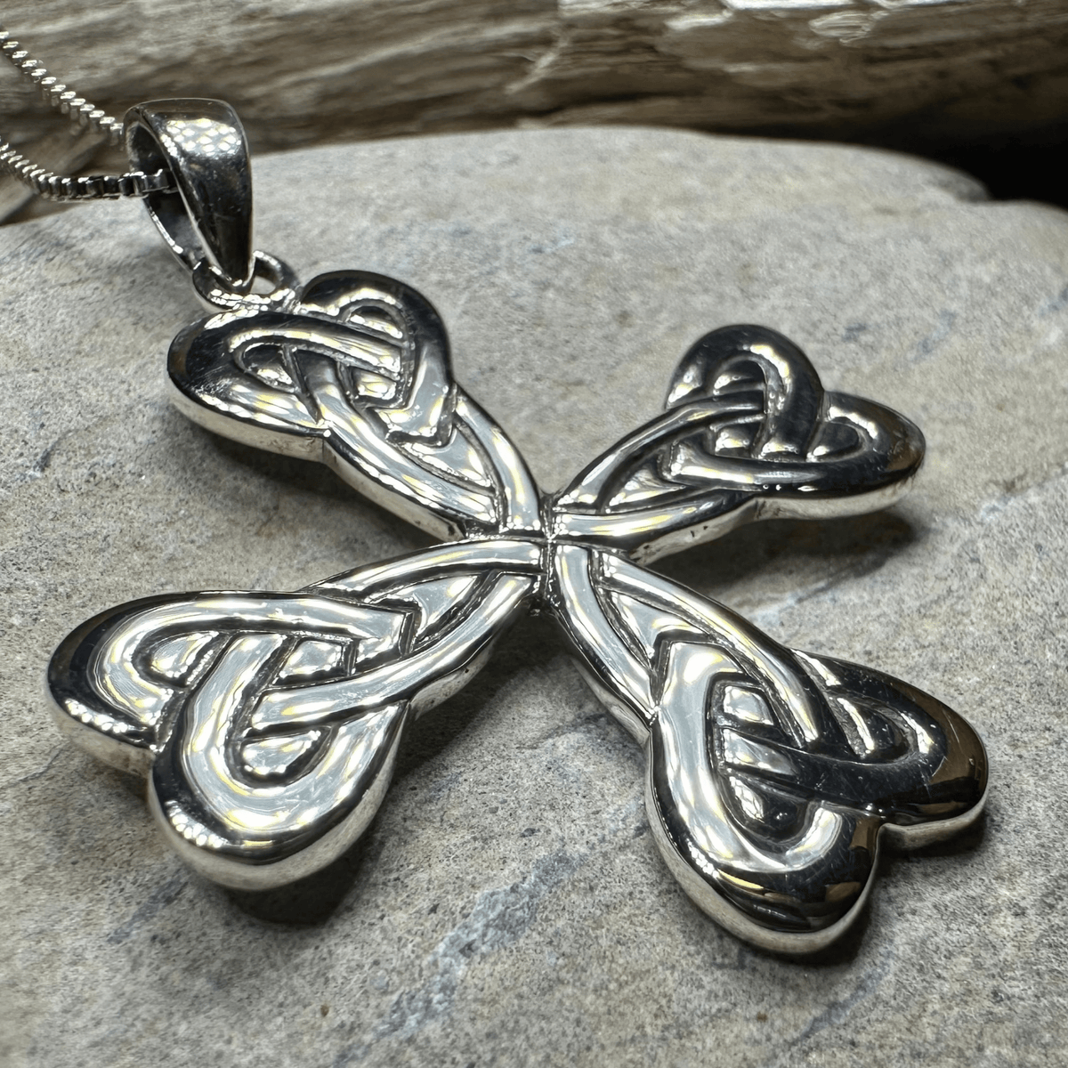 Ethereal Celtic Cross Necklace in Sterling Silver Pendant La Vie Bien Ethereal Celtic Cross Necklace in Sterling Silver