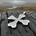 Ethereal Celtic Cross Necklace in Sterling Silver Pendant La Vie Bien Ethereal Celtic Cross Necklace in Sterling Silver