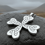 Ethereal Celtic Cross Necklace in Sterling Silver Pendant La Vie Bien Ethereal Celtic Cross Necklace in Sterling Silver